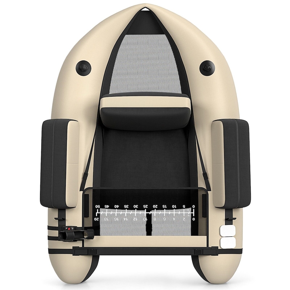 image 1 of COSTWAY Inflatable Fishing Float Tube Portable Adult Fishing Boat w/Pump