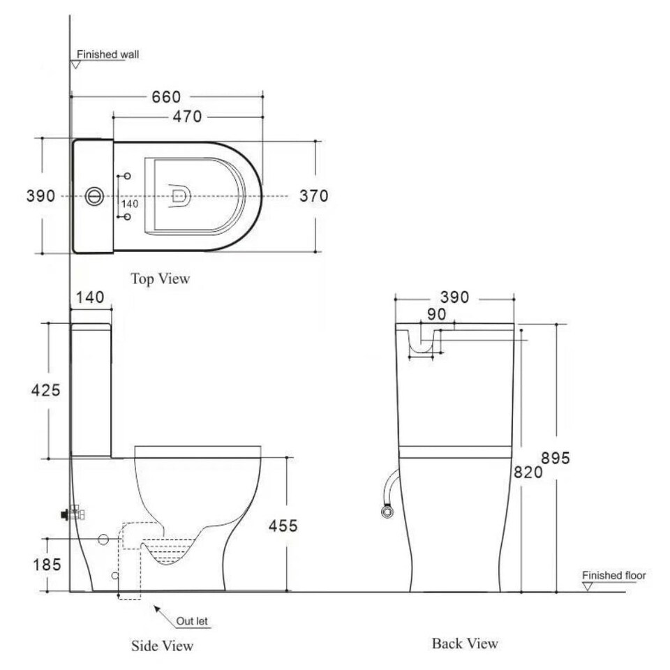 image 1 of Comfort Height Toilet Close Coupled Disabled Elderly Soft Close Seat