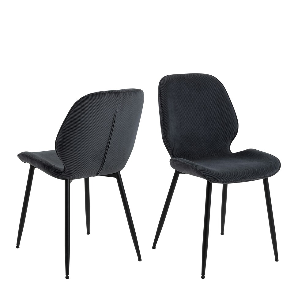 image 1 of Femke Dining Chair in Anthracite Set of 4