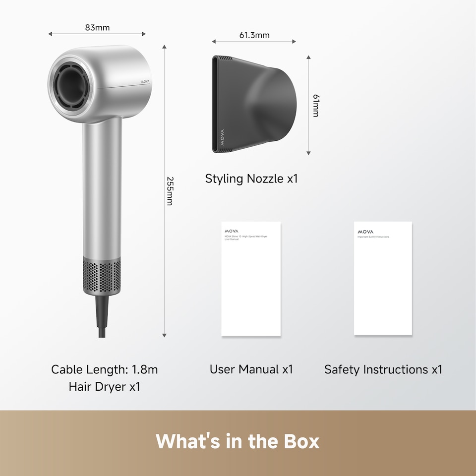image 1 of MOVA Shine 10 Hair Dryer - Silver