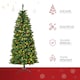 image 4 of HOMCOM 5FT Prelit Pencil Christmas Tree w/ LED Light, Berry, Xmas Decoration