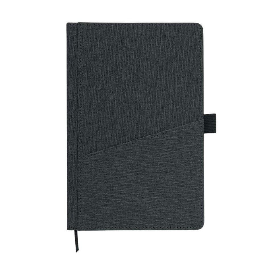 MidOcean Cinco PU A5 Notebook - Black - 1.2cm x 21cm x 14cm