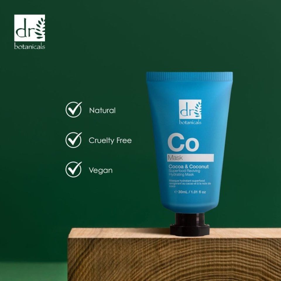 image 1 of Dr Botanicals Cocoa & Coconut Anti-Ageing Superfood Reviving Hydrating Mask 30ml