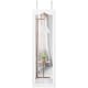 image 5 of COSTWAY Jewelry Cabinet Lockable Wall/Door Mounted Jewelry Armoire 5 LED Light Xmas Gift