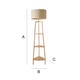 image 7 of ValueLights Hiru Wooden 3 Tier Shelf Floor Lamp Natural Shade | Cream