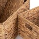 image 4 of Rectangular Water Hyacinth Set of 3 Storage Set | Brown | Brown | Not provided