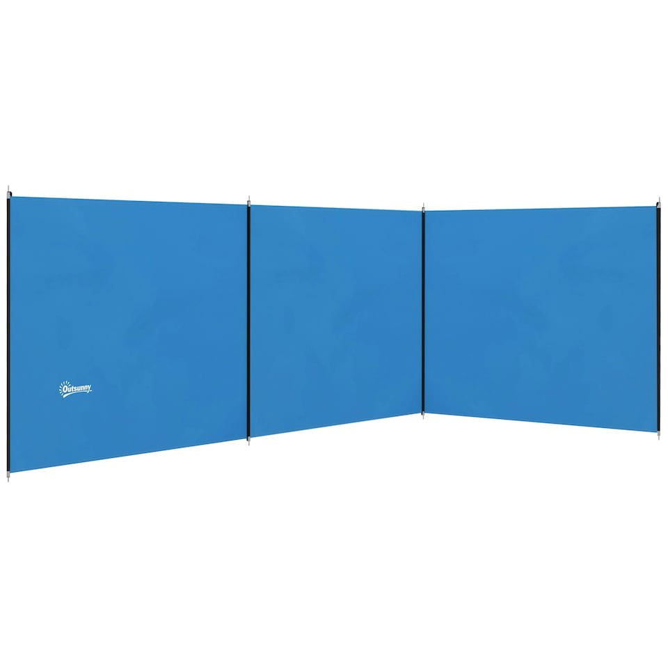 image 1 of Outsunny Camping Windbreak Portable Wind Blocker Privacy Wall, 540cm x 150cm