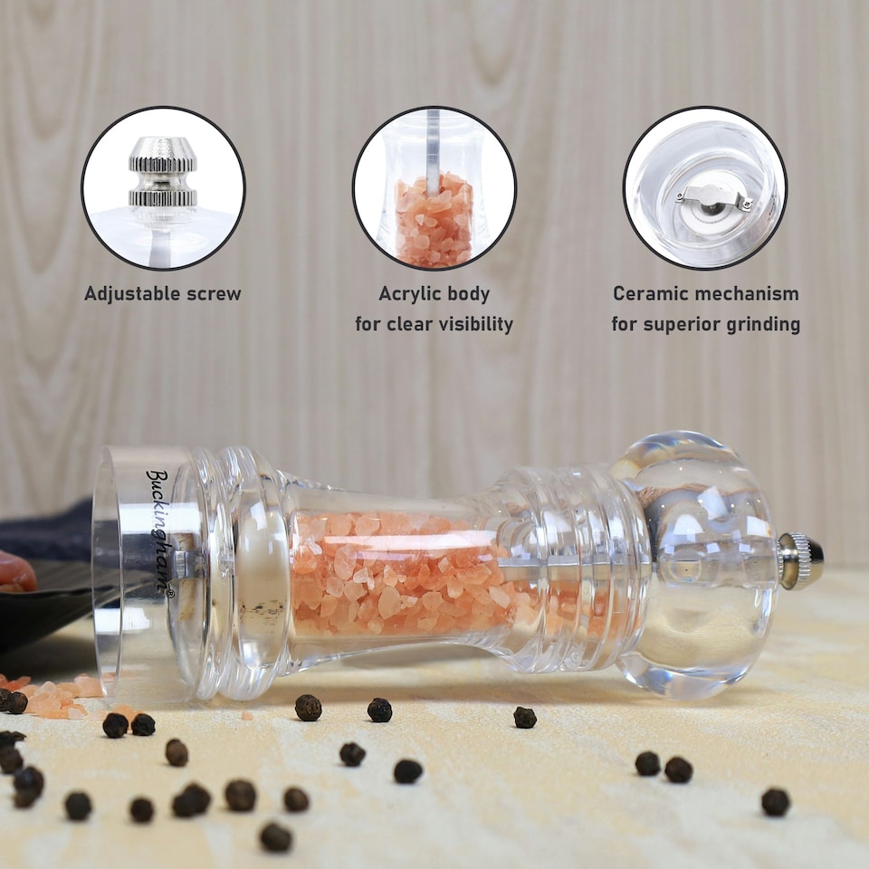 image 1 of Buckingham Clear Acrylic Classic Salt / Pepper Mill