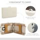 image 7 of HOMCOM Portable Massage Bed, Folding Spa Beauty Massage Table with 2 Sections, Carry Bag and Wooden Frame, Cream White