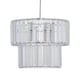 image 3 of Set of 2 Clint - Clear Acrylic Crystal Two Tier Easy Fit Pendant Shades | Clear | Chrome | Medium | 2