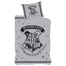 Harry Potter Hogwarts Duvet Cover Set - Grey - Single