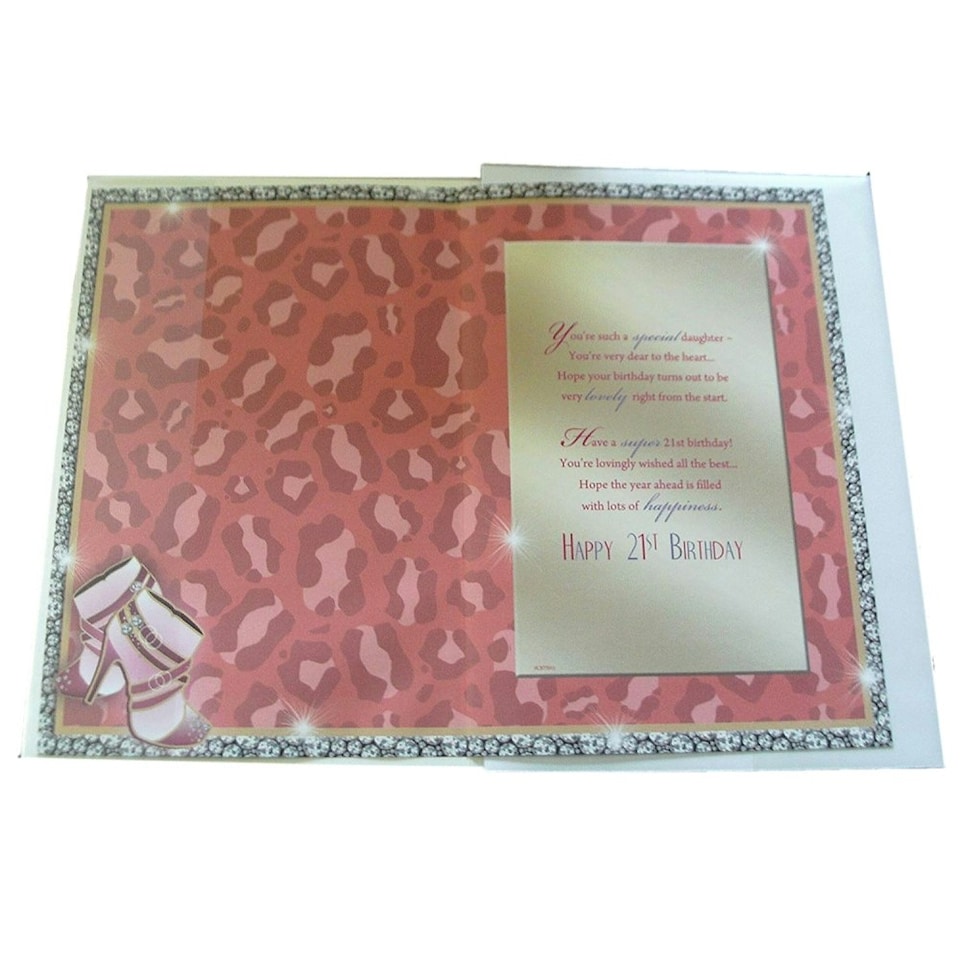 image 1 of Xpress Yourself Daughter 21 Today! Medium Sized Fashion Birthday Card