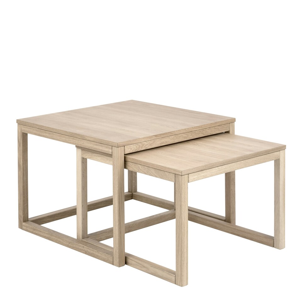 image 1 of Cornus Coffee Table in White Oak Set of 2