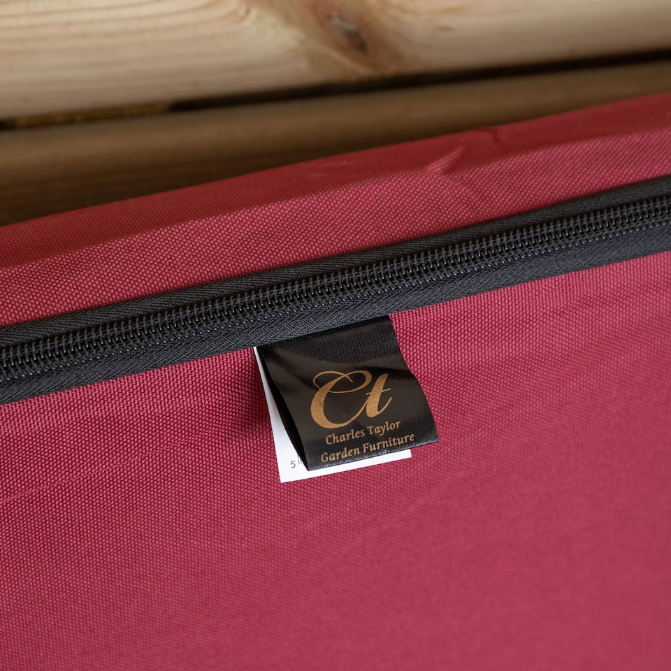 image 1 of 99 x 41cm Cushion Base for 2 Seater Wooden Garden Bench in Burgundy