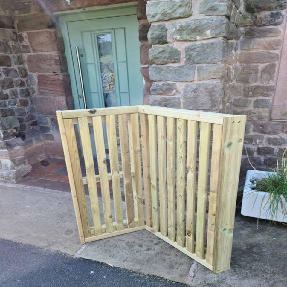 image 1 of Small Poly Smoking Shelter - Timber - L85 x W120 x H205 cm - Minimal Assembly Required
