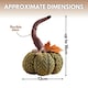image 3 of Marco Paul 13cm Green Plush Pumpkin Soft Fabric Autumn Decoration for Halloween & Seasonal Displays