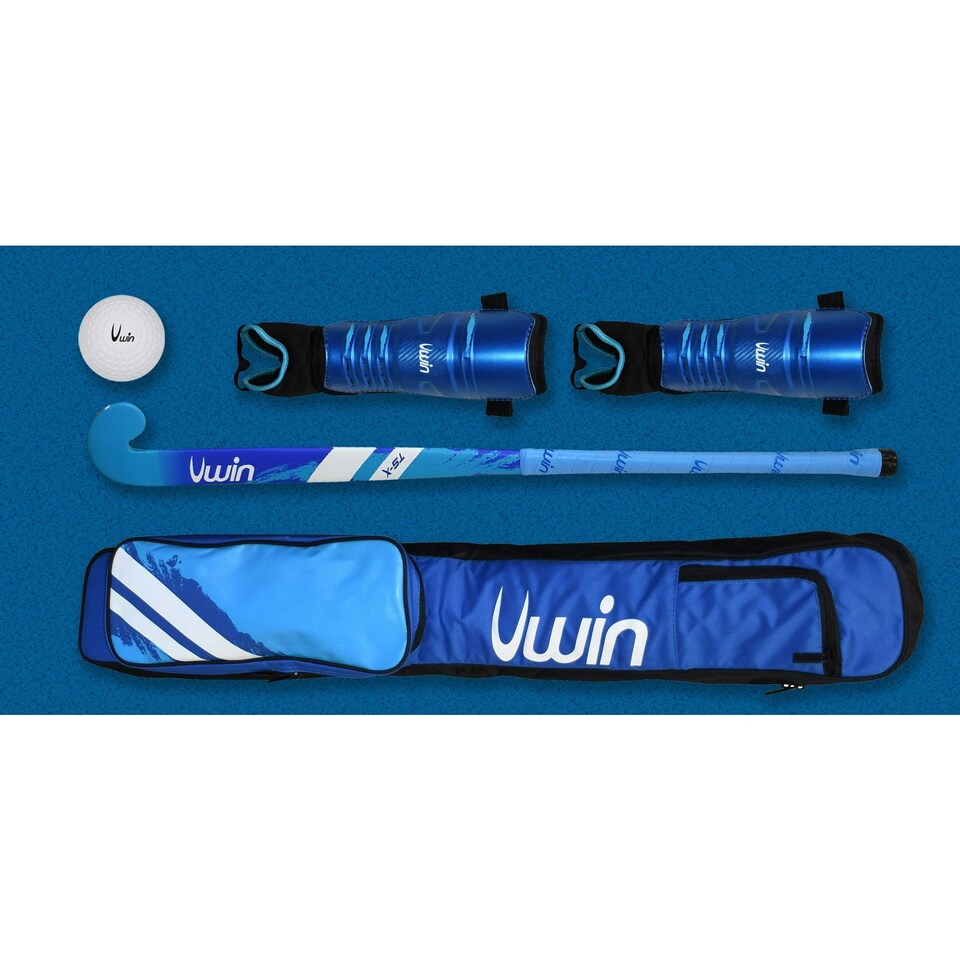 image 1 of Uwin Hockey Stick Bag - Royal Blue/Aqua Blue/Charcoal - One Size