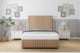 image 2 of Sloomy Harrington Latte Dumfries Divan Bed Base No Drawers With 26 Inch Strutted Headboard & 12 Inch Matching Footboard | Brown | Latte | Small Single | 1
