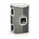 image 7 of PawHut Cat Barrel Scratching Post Tree, Plush Fleece Indoor Cat Tower, Grey