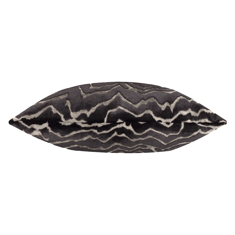 image 1 of Paoletti Tierra Cut Velvet Cushion | Black | Jet