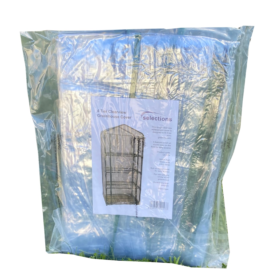 image 1 of Clear View Replacement Cover for 4 Tier Mini Greenhouse