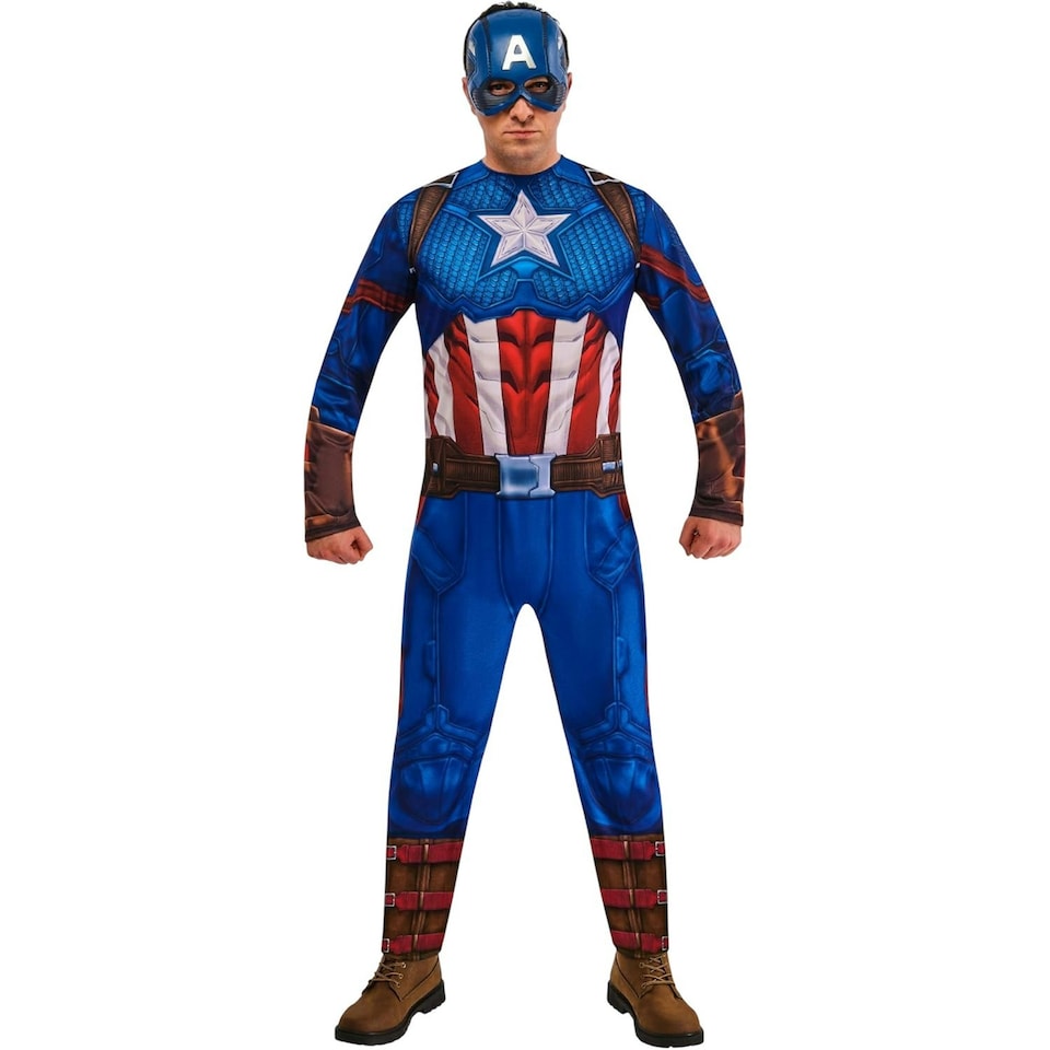 image 1 of Captain America Mens Costume Set - Blue/Red - S S