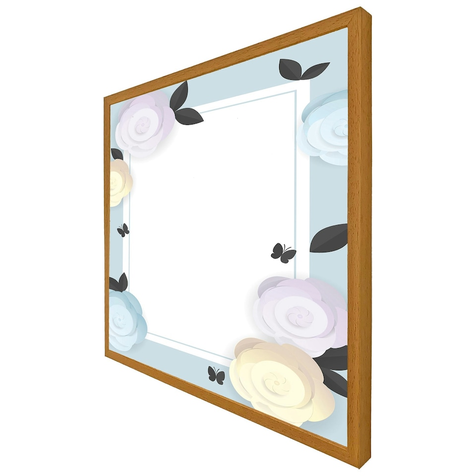 image 1 of Pastel colour flowers (Picture Frame) Grey | XL