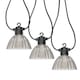image 1 of ValueLights 6 Battery Operated Smoked Pleat LED Outdoor Garden String Lights | Grey