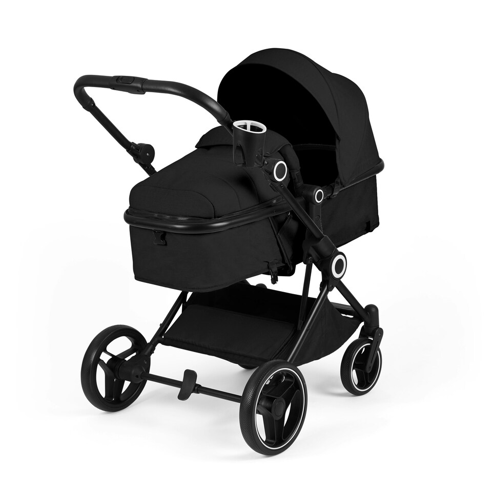 image 1 of Atom 3-in-1 Travel System & Astral Car Seat – Birth to 22kg, Compact, Lightweight and Convertible, Changing Bag, Rain Cover and Cup Holder (Black)