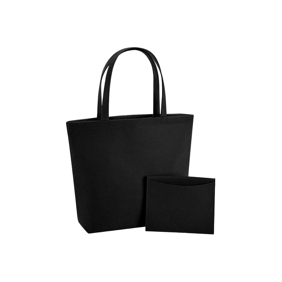 image 1 of Bagbase Felt Shopper Bag - Black - One Size Black