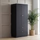 image 6 of Vida Designs Altino 3 Piece Bedroom Set (2 Drawer Bedside, 5 Drawer Chest, 2 Door 2 Drawer Wardrobe), Black