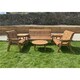 image 2 of Wooden Seven Seater Windsor Deluxe Set With Round Coffee Table