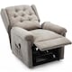 image 3 of Barnsley Fabric Electric Single Motor Rise Recliner Mobility Armchair (Brown)