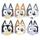 image 1 of Bluey Family Cardboard Face Masks - Pack of 6 | Blue