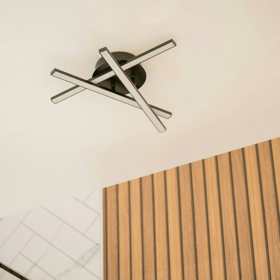 image 1 of ValueLights Infinity Black Crossover Integrated LED Ceiling Light Black