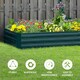 image 5 of Outsunny Galvanised Raised Garden Bed Metal Planter Box with Open Bottom, Green