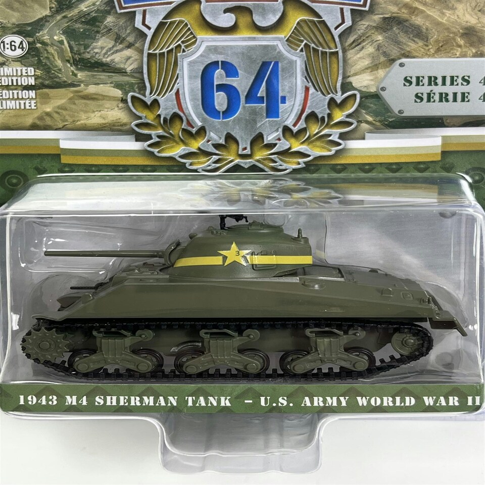 image 1 of 1943 M4 Sherman Tank US Army World War II 1:64 Scale Greenlight 61040C