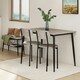 image 6 of VonHaus Murray 4 Seater Dining Table and Chairs Set Grey | Black