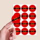 image 2 of Christmas Santa Belt Round Stickers 60mm - Sheet of 12