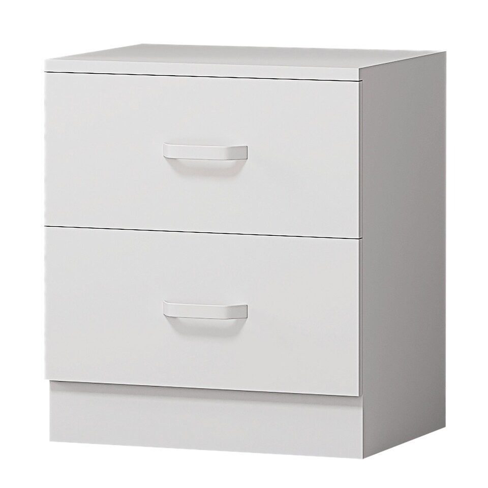 image 1 of FWStyle Tunis 2 Drawer Bedside Table Matt White