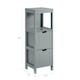 image 3 of SoBuy FRG127-SG,Narrow Bathroom Cabinet with 2 Drawers and 1 Shelf | Grey | Grey | 1