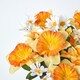 image 7 of Homescapes Set of 2 Yellow & Orange Narcissus & Daisy Artificial Flowers in Grave Vases