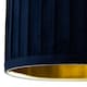 image 3 of Set of 2 Aura - Satin Brass Lamps with Navy Blue Pleated Velvet Shades Bronze | Blue