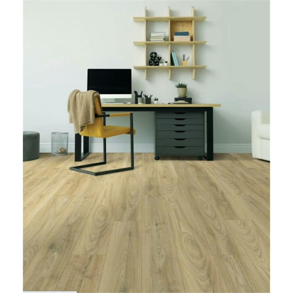 image 1 of PACK OF 20 (Total 20 Units) - Light Oak 8mm Thick Laminate Flooring (44.4m2 Coverage)
