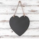 image 4 of Nicola Spring Slate Heart Hanging Notice Board - 24.5 x 24.5cm - Natural