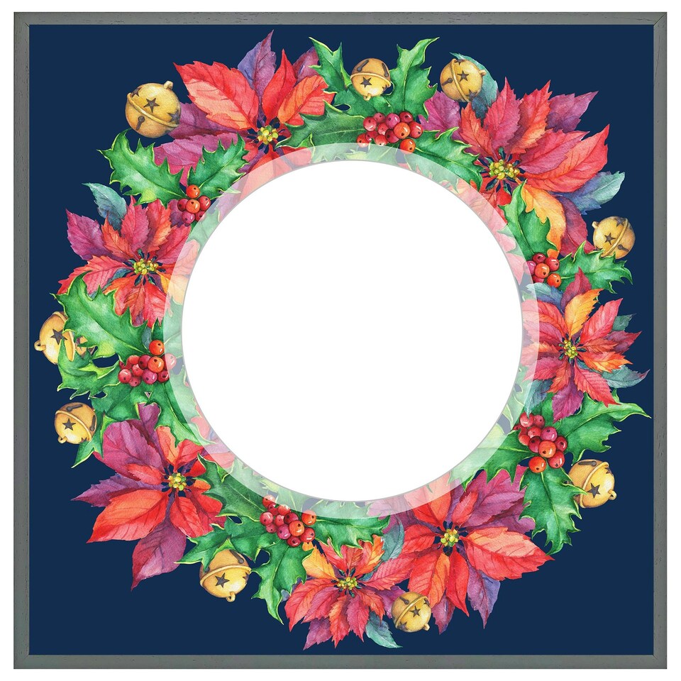 image 1 of Holly & bright leaves (Picture Frame) Brown | L