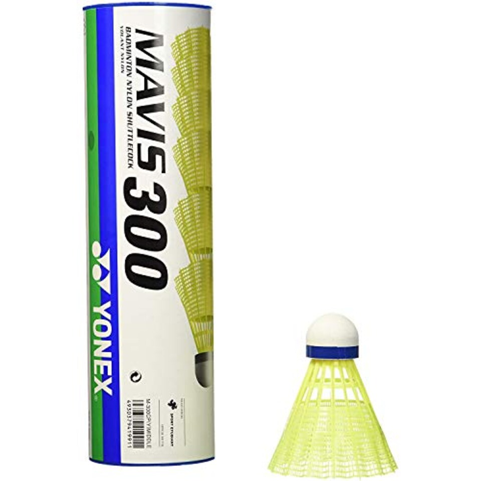 image 1 of Yonex Mavis 300 Shuttlecock (Pack Of 6) (One Size) (White/Blue)