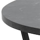 image 4 of Amble Round Coffee Table with Black Marble Melamine Top & Black Legs