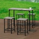 image 3 of SoBuy OGT11-HG,Industrial Dining Set Breakfast Bar Table and 4 Stools | Grey | Grey