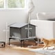 image 5 of PawHut Outdoor Cat House, Waterproof Insulated Cat Kennel with Elevated Base, Cushion, Foldable Feral Kitty Shelter for Indoor Outdoor Kittens, Grey